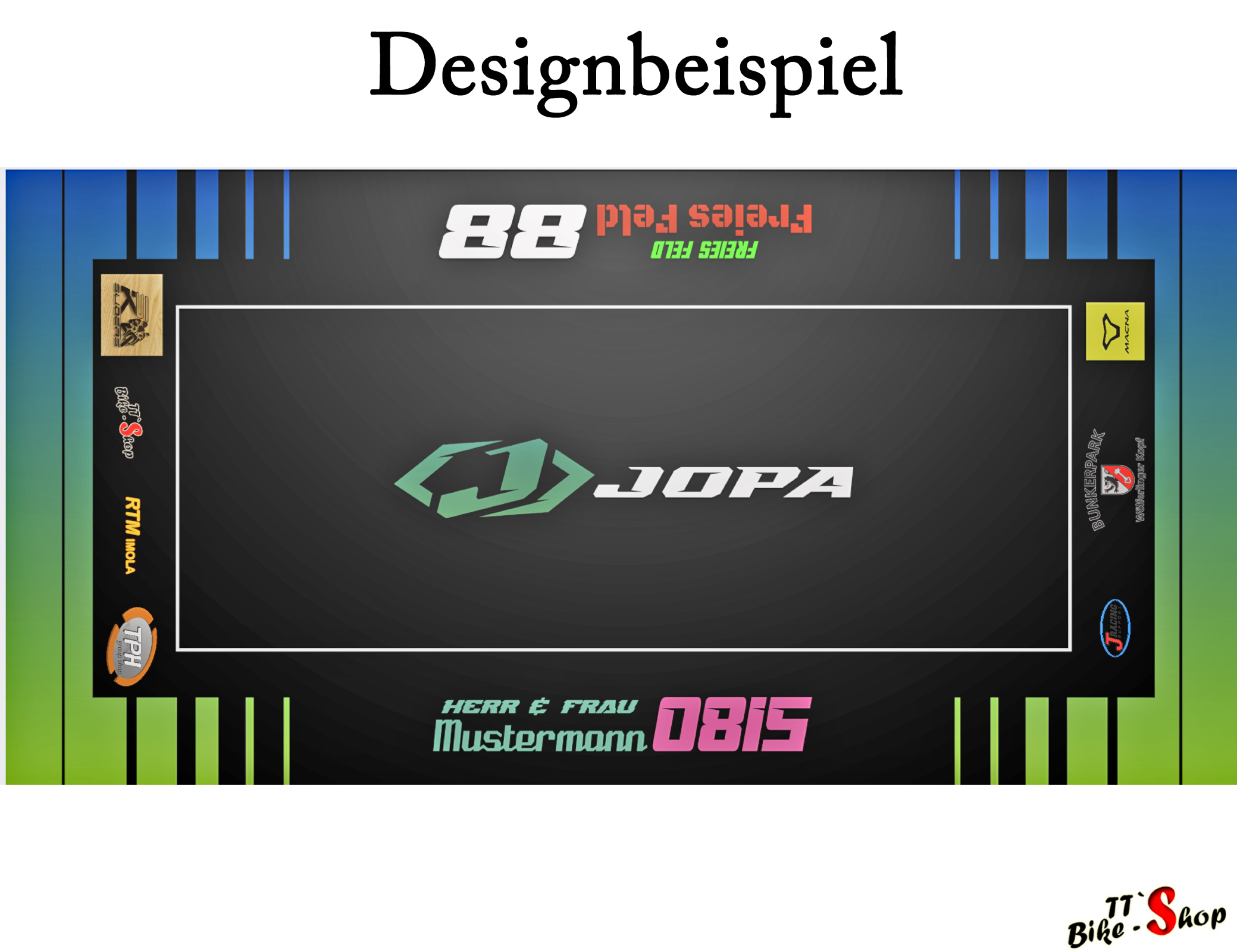 Custom-Paddockmatte, 200 x 100 cm, gefertigt nach Ihren Wünschen